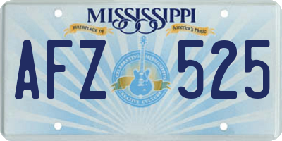 MS license plate AFZ525