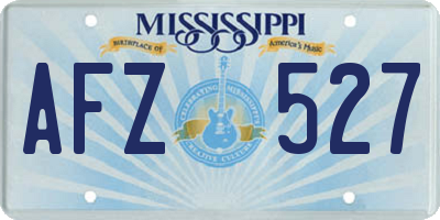 MS license plate AFZ527