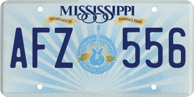 MS license plate AFZ556