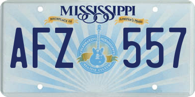 MS license plate AFZ557