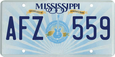 MS license plate AFZ559