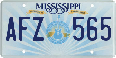 MS license plate AFZ565