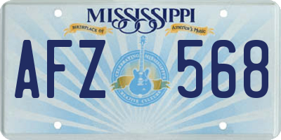 MS license plate AFZ568