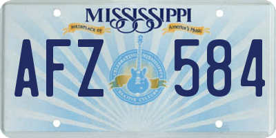 MS license plate AFZ584