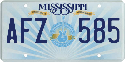 MS license plate AFZ585