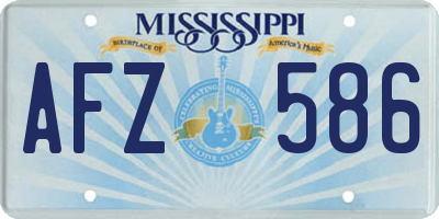 MS license plate AFZ586