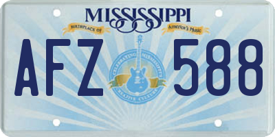 MS license plate AFZ588
