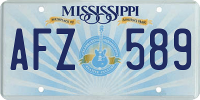 MS license plate AFZ589