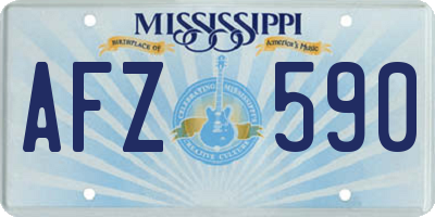 MS license plate AFZ590