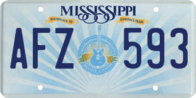 MS license plate AFZ593