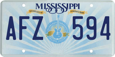 MS license plate AFZ594
