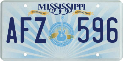 MS license plate AFZ596