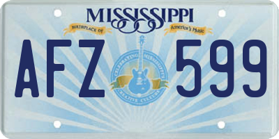 MS license plate AFZ599