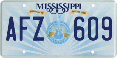 MS license plate AFZ609