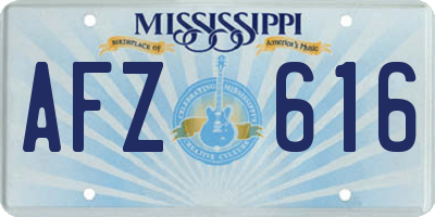 MS license plate AFZ616