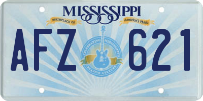 MS license plate AFZ621