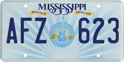 MS license plate AFZ623
