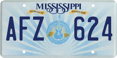 MS license plate AFZ624