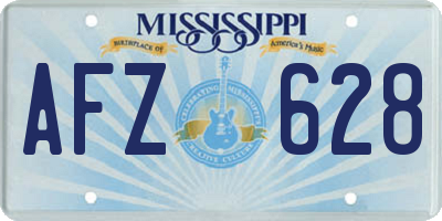 MS license plate AFZ628