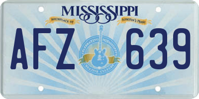 MS license plate AFZ639
