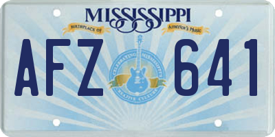 MS license plate AFZ641