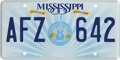 MS license plate AFZ642