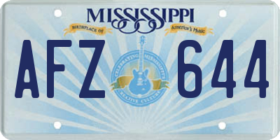 MS license plate AFZ644
