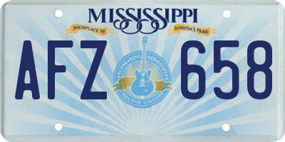 MS license plate AFZ658