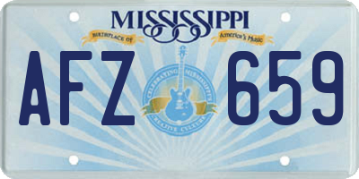 MS license plate AFZ659