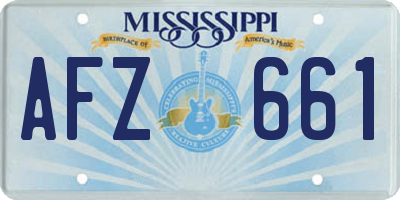 MS license plate AFZ661