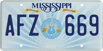 MS license plate AFZ669