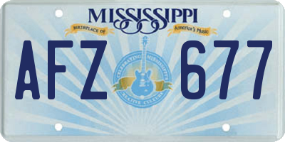 MS license plate AFZ677