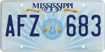 MS license plate AFZ683
