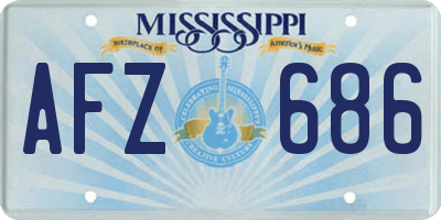 MS license plate AFZ686