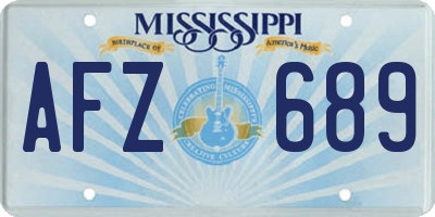MS license plate AFZ689