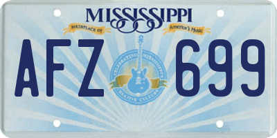 MS license plate AFZ699