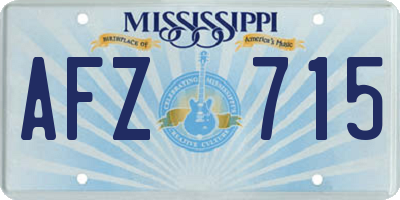 MS license plate AFZ715