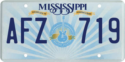 MS license plate AFZ719