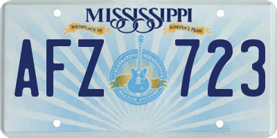 MS license plate AFZ723