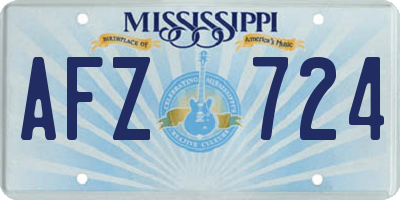 MS license plate AFZ724