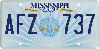 MS license plate AFZ737
