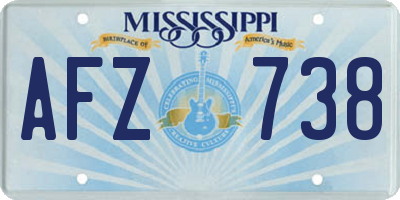 MS license plate AFZ738