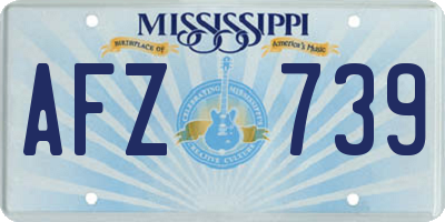 MS license plate AFZ739