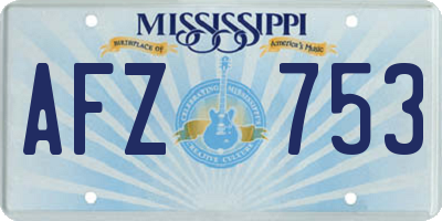 MS license plate AFZ753