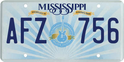 MS license plate AFZ756
