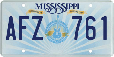 MS license plate AFZ761