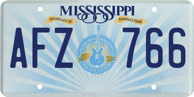 MS license plate AFZ766