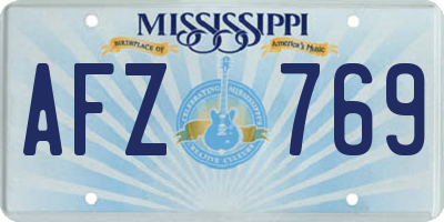 MS license plate AFZ769