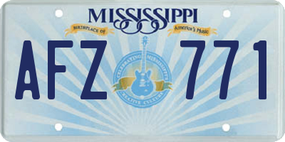 MS license plate AFZ771