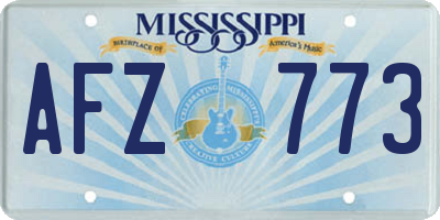 MS license plate AFZ773